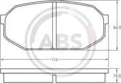 Комплект тормозных колодок, дисковый тормоз A.B.S. купить