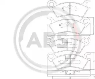 Комплект тормозных колодок, дисковый тормоз A.B.S. купить