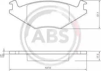 Комплект тормозных колодок, дисковый тормоз A.B.S. купить