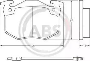 Комплект тормозных колодок, дисковый тормоз A.B.S. купить