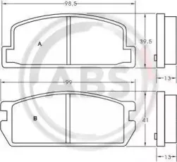 Комплект тормозных колодок, дисковый тормоз A.B.S. купить