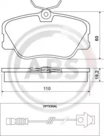 Комплект тормозных колодок, дисковый тормоз A.B.S. купить