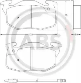 Комплект тормозных колодок, дисковый тормоз A.B.S. купить