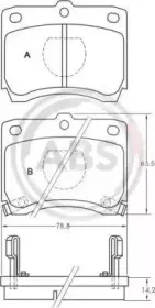 Комплект тормозных колодок, дисковый тормоз A.B.S. купить
