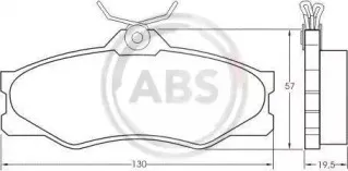 Комплект тормозных колодок, дисковый тормоз A.B.S. купить
