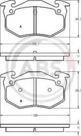 Комплект тормозных колодок, дисковый тормоз A.B.S. купить