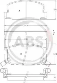 Комплект тормозных колодок, дисковый тормоз A.B.S. купить