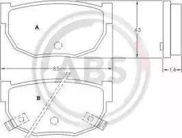 Комплект тормозных колодок, дисковый тормоз A.B.S. купить