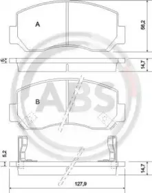 Комплект тормозных колодок, дисковый тормоз A.B.S. купить