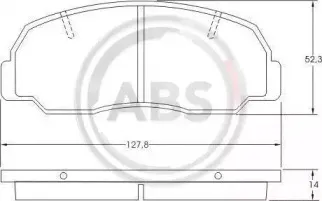 Комплект тормозных колодок, дисковый тормоз A.B.S. купить