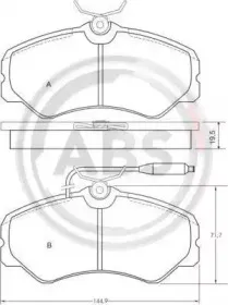 Комплект тормозных колодок, дисковый тормоз A.B.S. купить