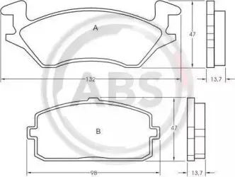 Комплект тормозных колодок, дисковый тормоз A.B.S. купить