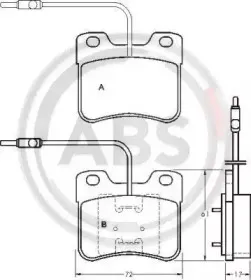 Комплект тормозных колодок, дисковый тормоз A.B.S. купить