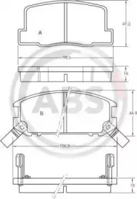 Комплект тормозных колодок, дисковый тормоз A.B.S. купить