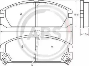 Комплект тормозных колодок, дисковый тормоз A.B.S. купить