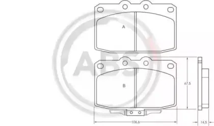 Комплект тормозных колодок, дисковый тормоз A.B.S. купить
