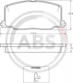 Комплект тормозных колодок, дисковый тормоз A.B.S. купить