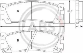 Комплект тормозных колодок, дисковый тормоз A.B.S. купить