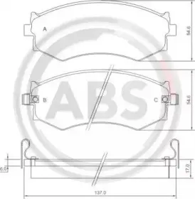 Комплект тормозных колодок, дисковый тормоз A.B.S. купить