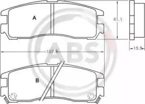 Комплект тормозных колодок, дисковый тормоз A.B.S. купить