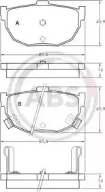 Комплект тормозных колодок, дисковый тормоз A.B.S. купить