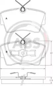 Комплект тормозных колодок, дисковый тормоз A.B.S. купить