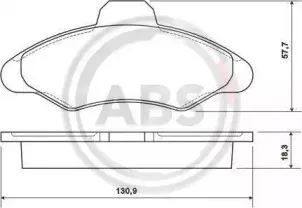 Комплект тормозных колодок, дисковый тормоз A.B.S. купить