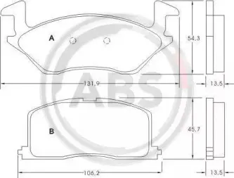 Комплект тормозных колодок, дисковый тормоз A.B.S. купить