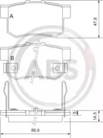 Комплект тормозных колодок, дисковый тормоз A.B.S. купить
