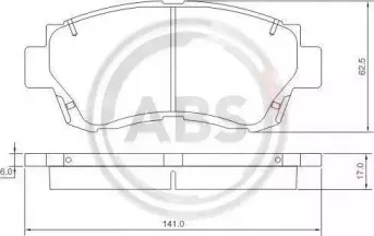 Комплект тормозных колодок, дисковый тормоз A.B.S. купить