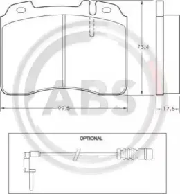 Комплект тормозных колодок, дисковый тормоз A.B.S. купить
