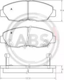 Комплект тормозных колодок, дисковый тормоз A.B.S. купить