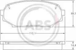 Комплект тормозных колодок, дисковый тормоз A.B.S. купить