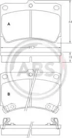 Комплект тормозных колодок, дисковый тормоз A.B.S. купить