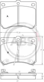 Комплект тормозных колодок, дисковый тормоз A.B.S. купить