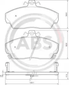 Комплект тормозных колодок, дисковый тормоз A.B.S. купить