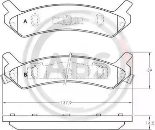 Комплект тормозных колодок, дисковый тормоз A.B.S. купить