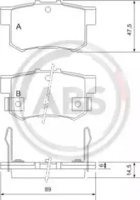 Комплект тормозных колодок, дисковый тормоз A.B.S. купить