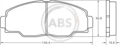 Комплект тормозных колодок, дисковый тормоз A.B.S. купить