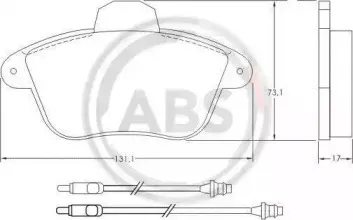 Комплект тормозных колодок, дисковый тормоз A.B.S. купить
