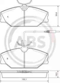 Комплект тормозных колодок, дисковый тормоз A.B.S. купить