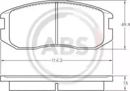 Комплект тормозных колодок, дисковый тормоз A.B.S. купить