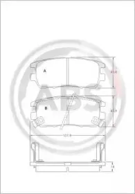 Комплект тормозных колодок, дисковый тормоз A.B.S. купить