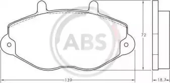 Комплект тормозных колодок, дисковый тормоз A.B.S. купить