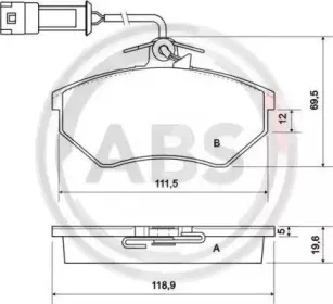 Комплект тормозных колодок, дисковый тормоз A.B.S. купить