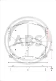 Комплект тормозных колодок, дисковый тормоз A.B.S. купить