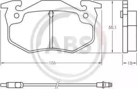 Комплект тормозных колодок, дисковый тормоз A.B.S. купить