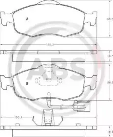 Комплект тормозных колодок, дисковый тормоз A.B.S. купить