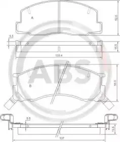 Комплект тормозных колодок, дисковый тормоз A.B.S. купить