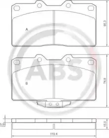 Комплект тормозных колодок, дисковый тормоз A.B.S. купить